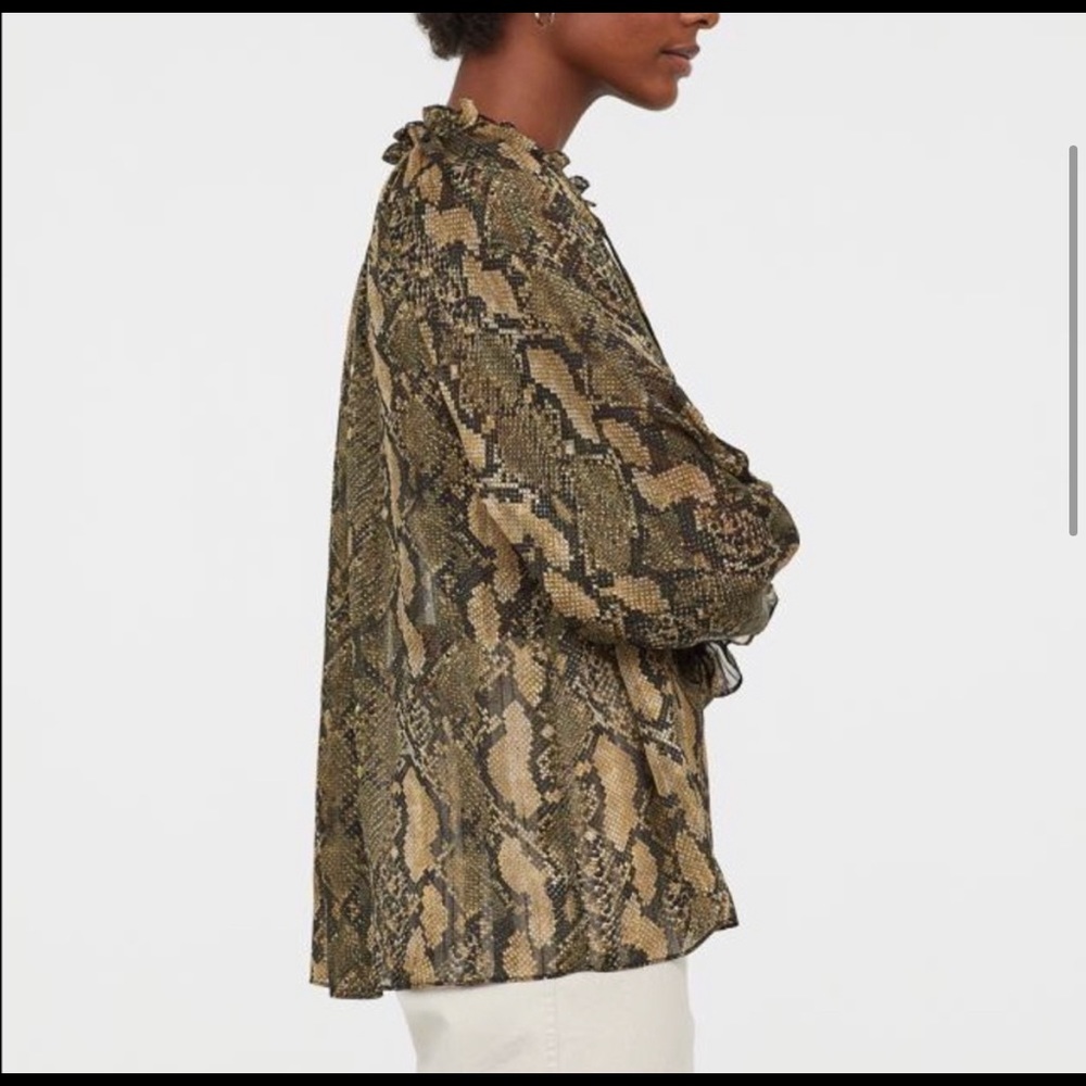 Python snake animal co ord matching set blouse & … - image 4